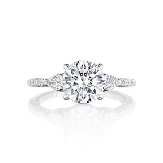 18k White Gold Diamond Three-Stone Engagement Ring