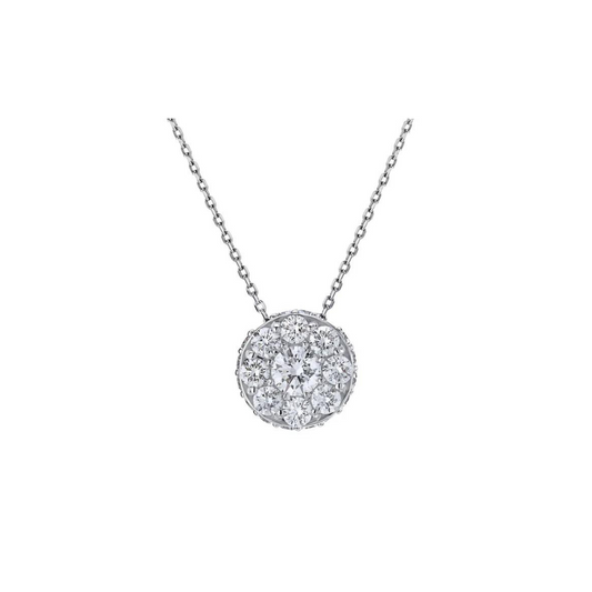 18kt White Gold Illusion  Necklace