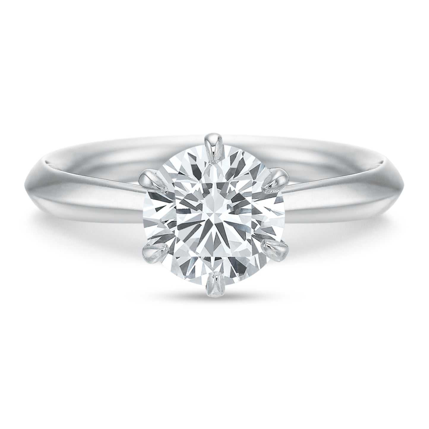 Platinum Round Solitaire Engagement Ring