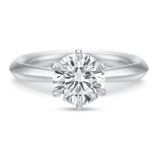 Platinum Round Solitaire Engagement Ring