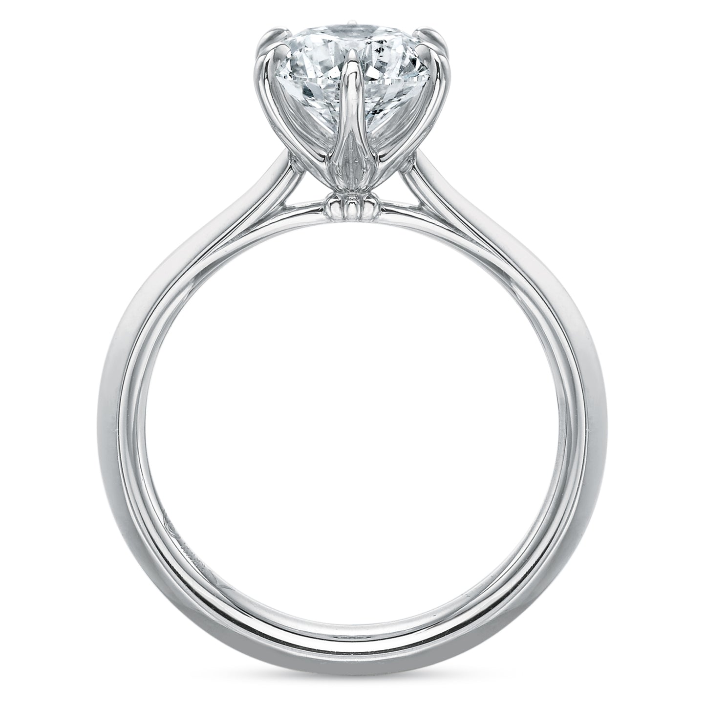 Platinum Round Solitaire Engagement Ring