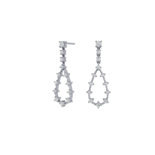 18kt White Gold Drop Earrings