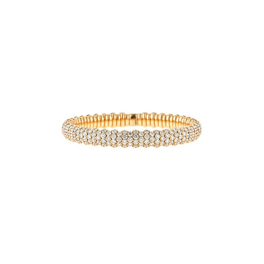 18k Yellow Gold Diamond Stretch Bracelet