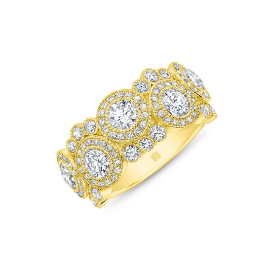 18k Yellow Gold Bubble Ring