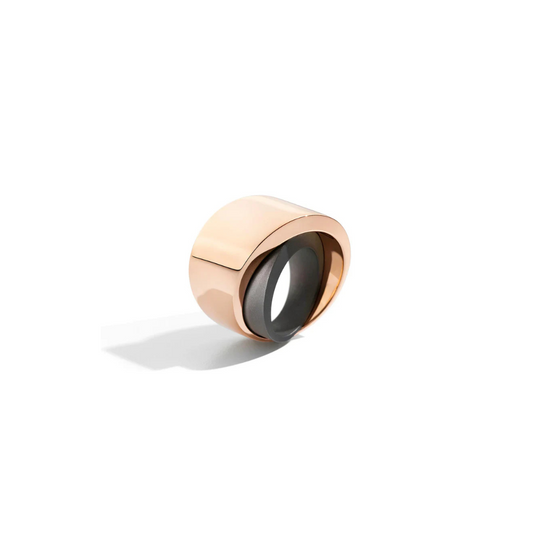 18k Rose Gold and Titanium Tourbillion Ring
