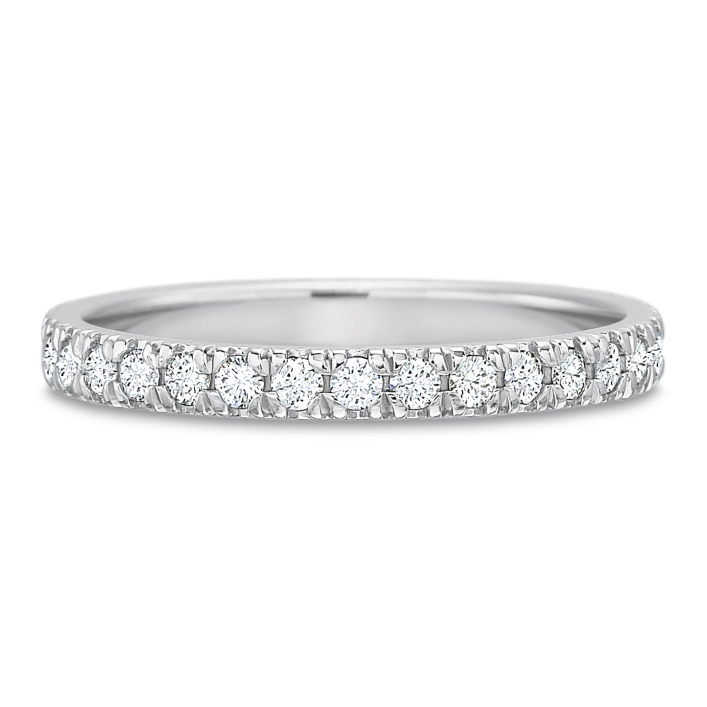 Platinum Straight Diamond Wedding Band