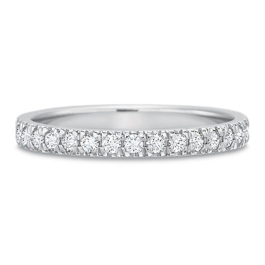 Platinum Straight Diamond Wedding Band