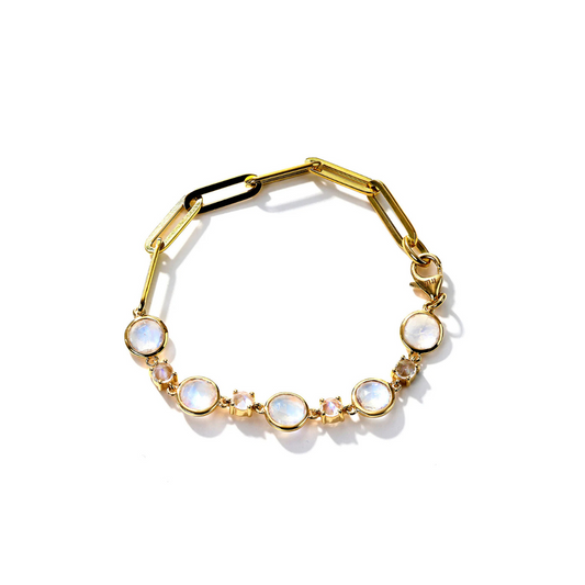 18k Yellow Gold Moonstone Bracelet