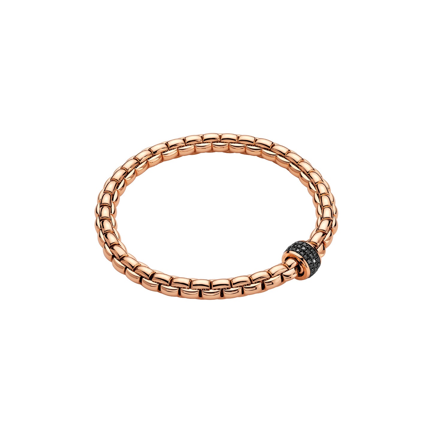 18k Rose Gold Black Diamond Bracelet