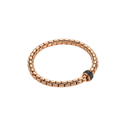 18k Rose Gold Black Diamond Bracelet