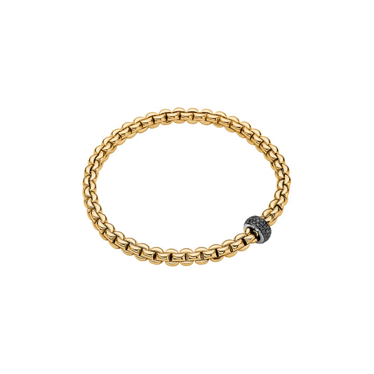 18k Yellow Gold Black Diamond Bracelet
