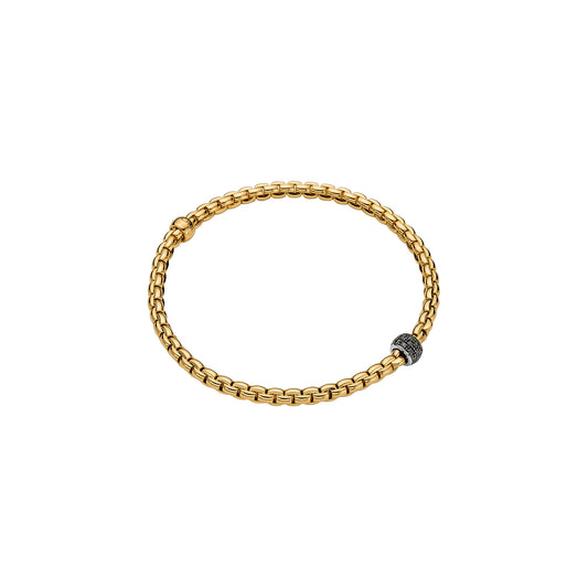 18k Yellow Black Diamond Bracelet