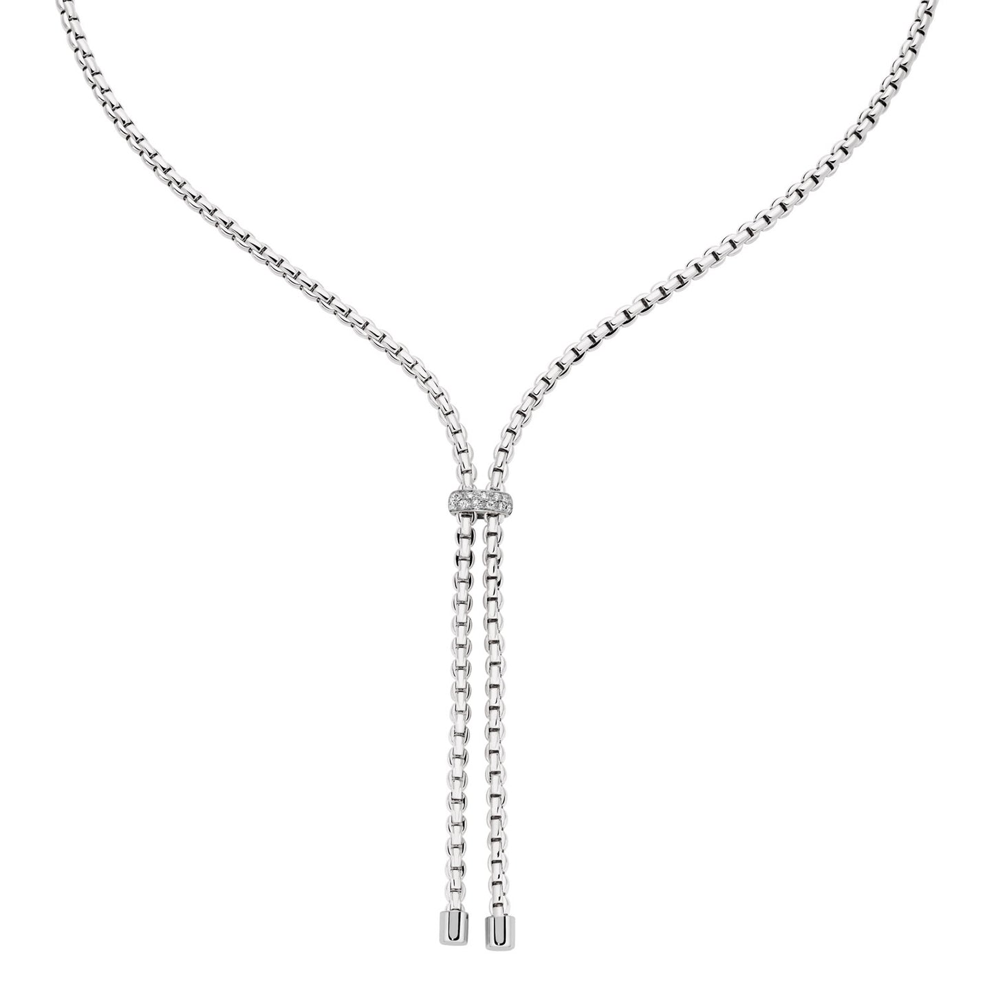 18k White Gold Drop Necklace