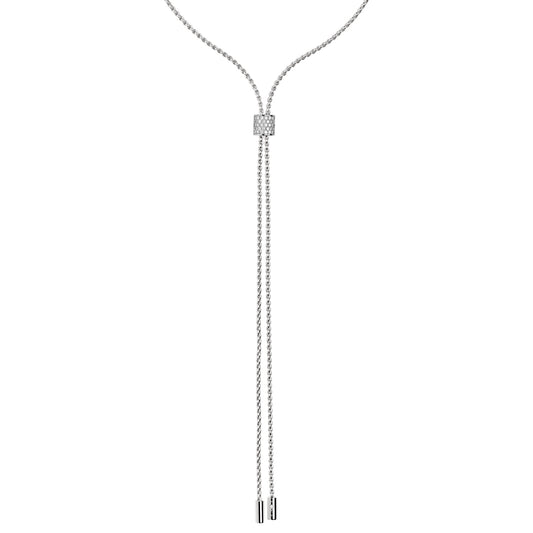 18k White Gold Diamond Drop Necklace