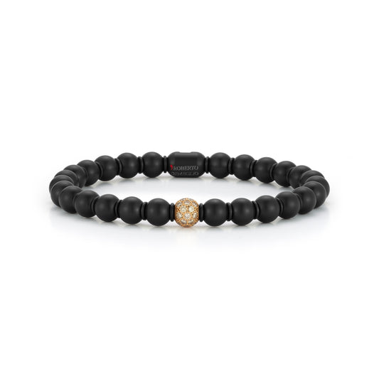 18k Rose Gold and Matte Black Ceramic Bracelet