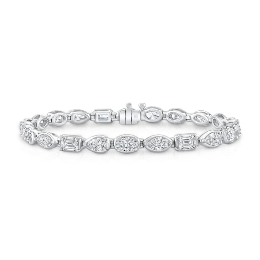 18K White Gold Tennis Bracelet