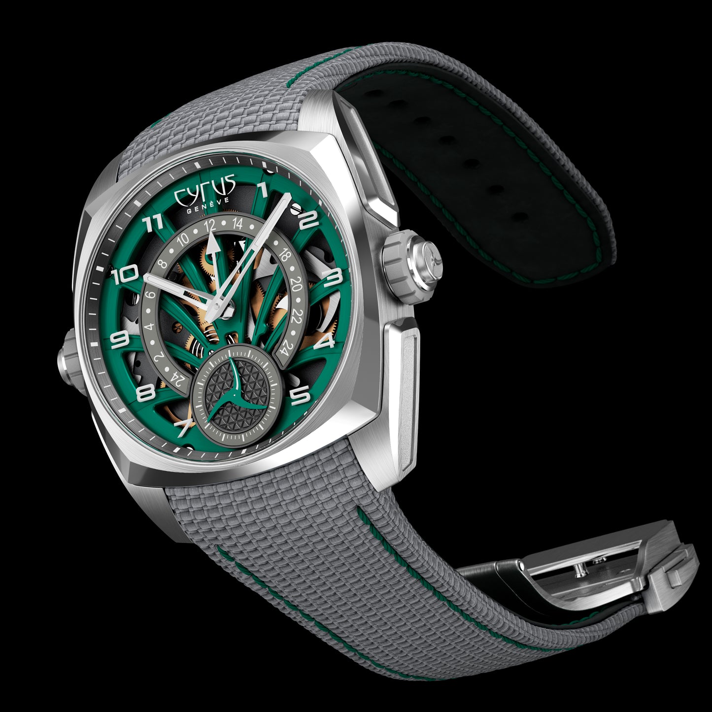 KLEPCYS GMT RETROGRADE PALM GREEN
