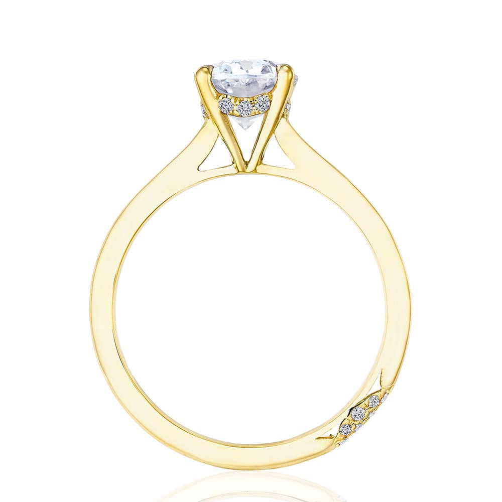 18k Yellow Gold Oval Solitaire Engagement Ring