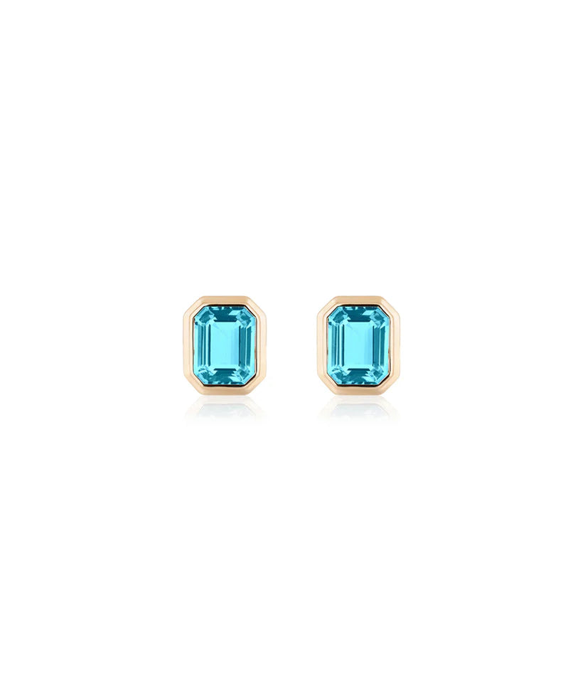 Emerald Cut Stud Earrings