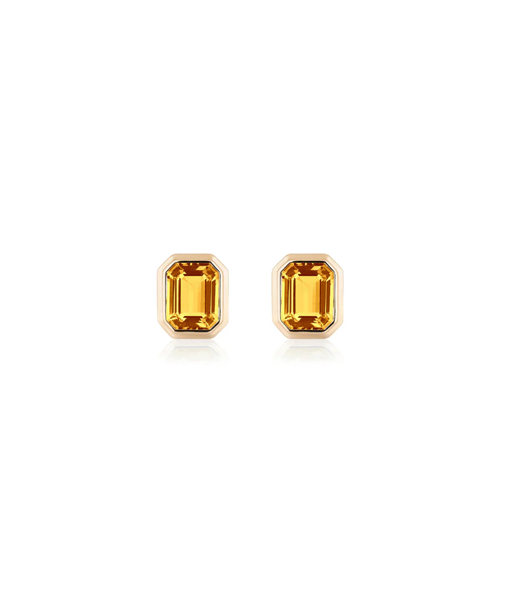Emerald Cut Stud Earrings