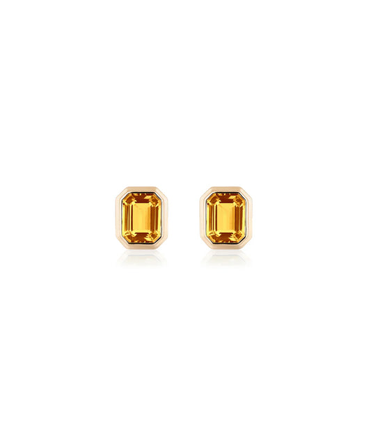 Emerald Cut Stud Earrings