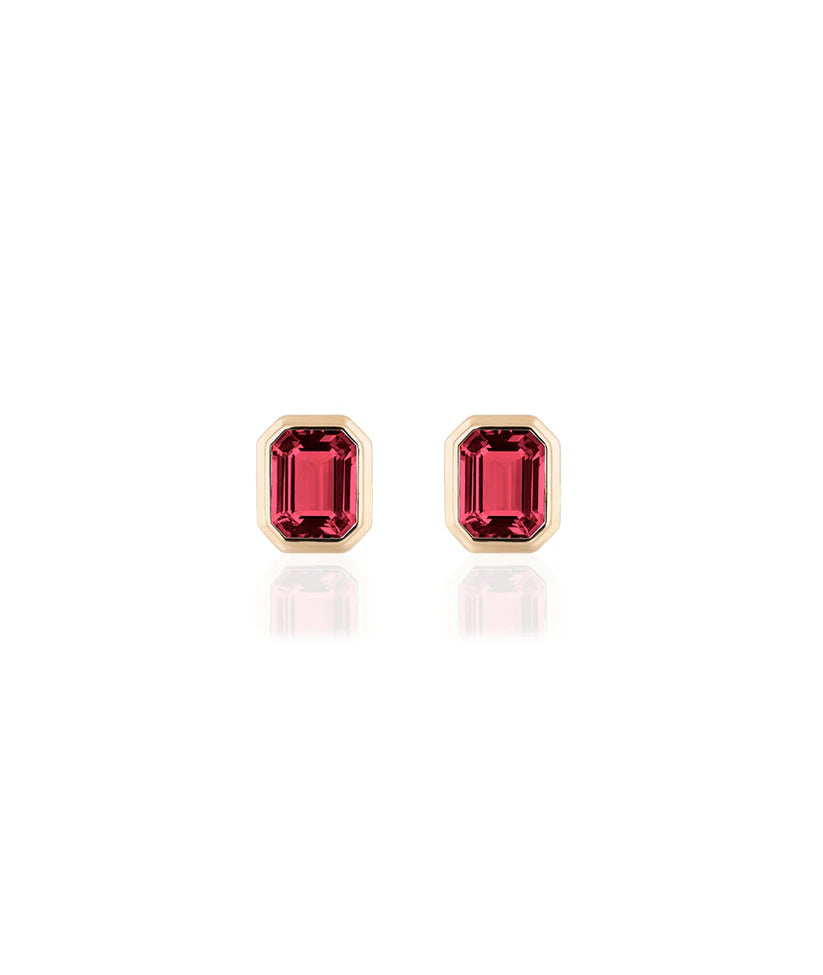 Emerald Cut Stud Earrings