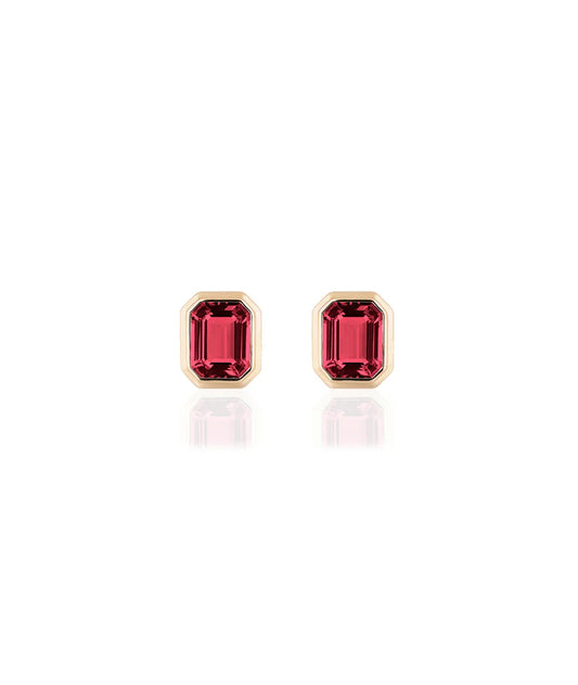 Emerald Cut Stud Earrings