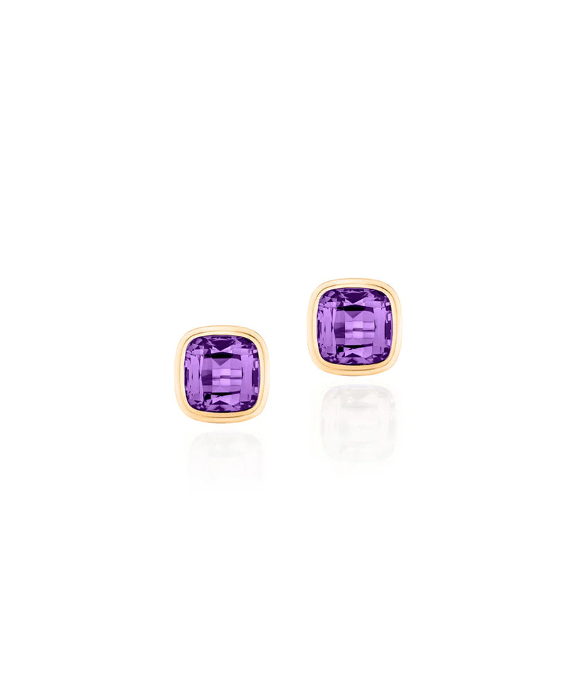 Cushion Bezel Set Studs