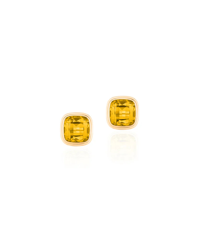 Cushion Bezel Set Studs