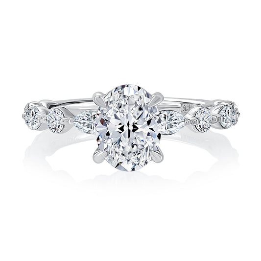 Oval White Gold Engagement Ring