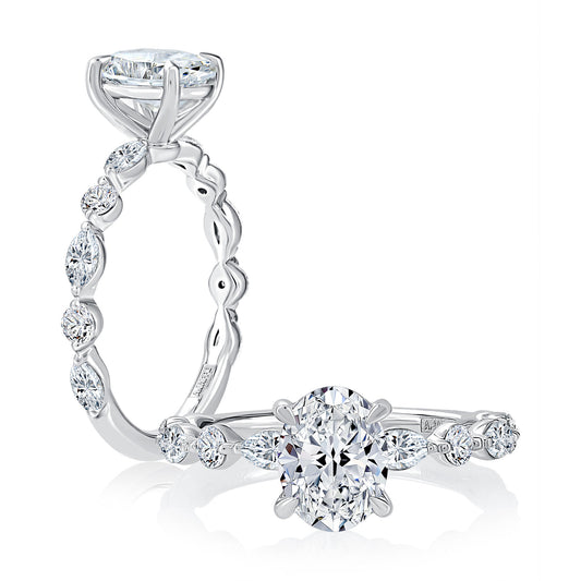 Oval White Gold Engagement Ring