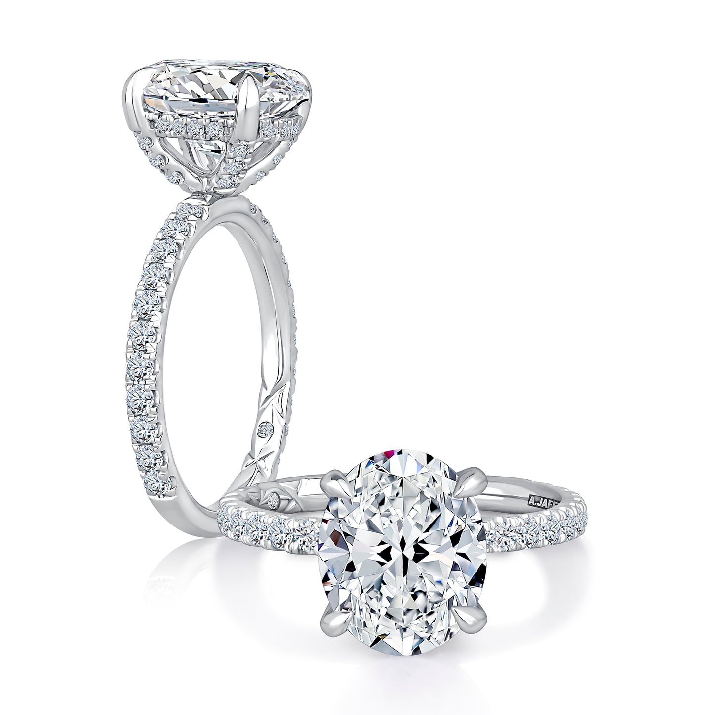 Classic Four Prong Oval Diamond Engagement Ring