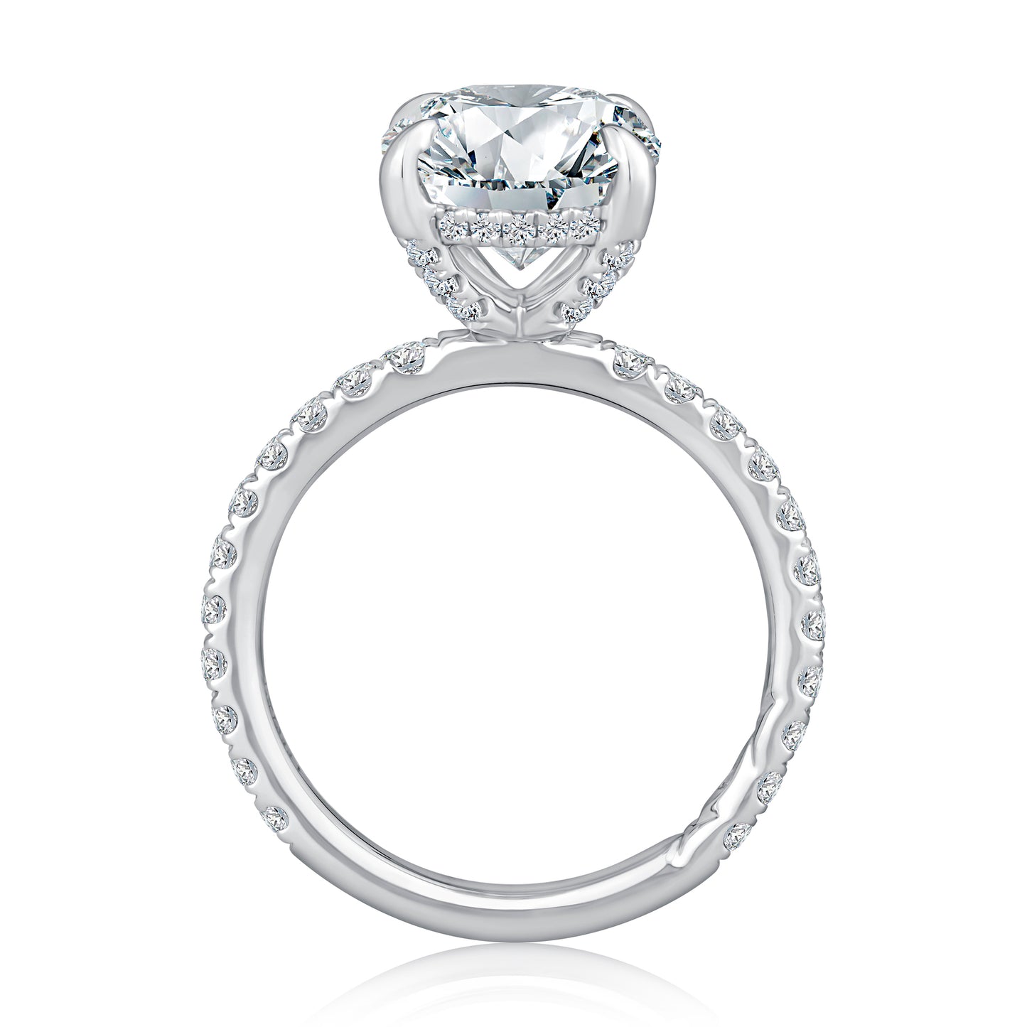 Classic Four Prong Oval Diamond Engagement Ring