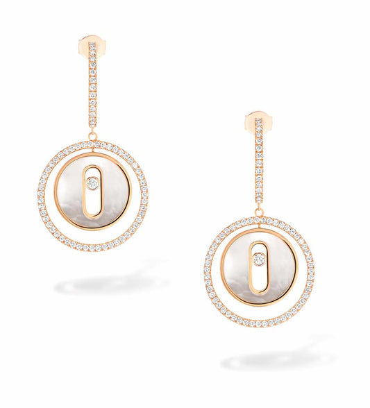 Lucky Move white-mother-of-pearl earrings