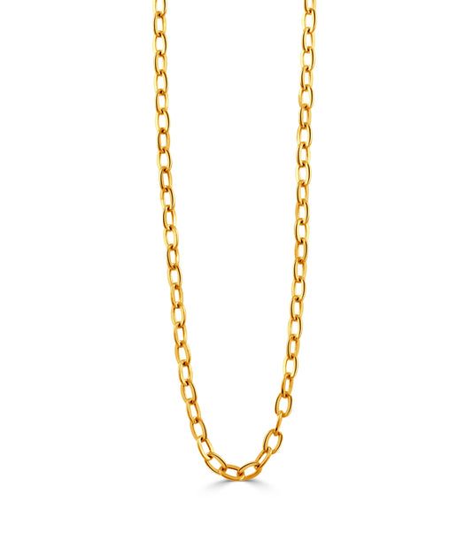 18k Yellow Gold Oval Link Chain
