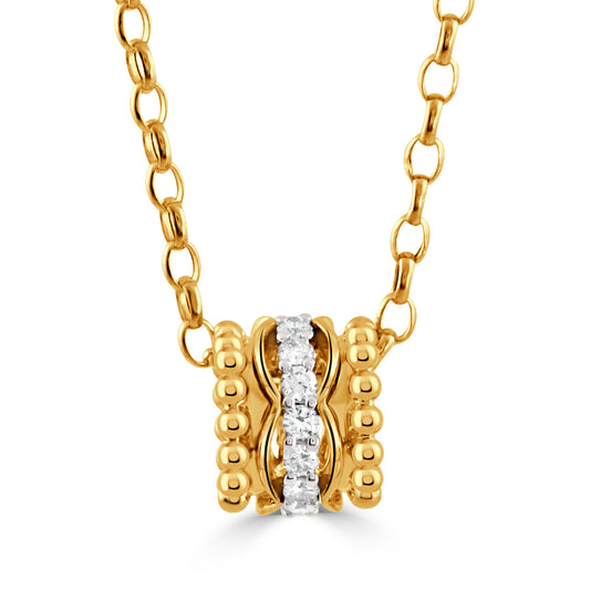 18k Yellow Gold Diamond Necklace