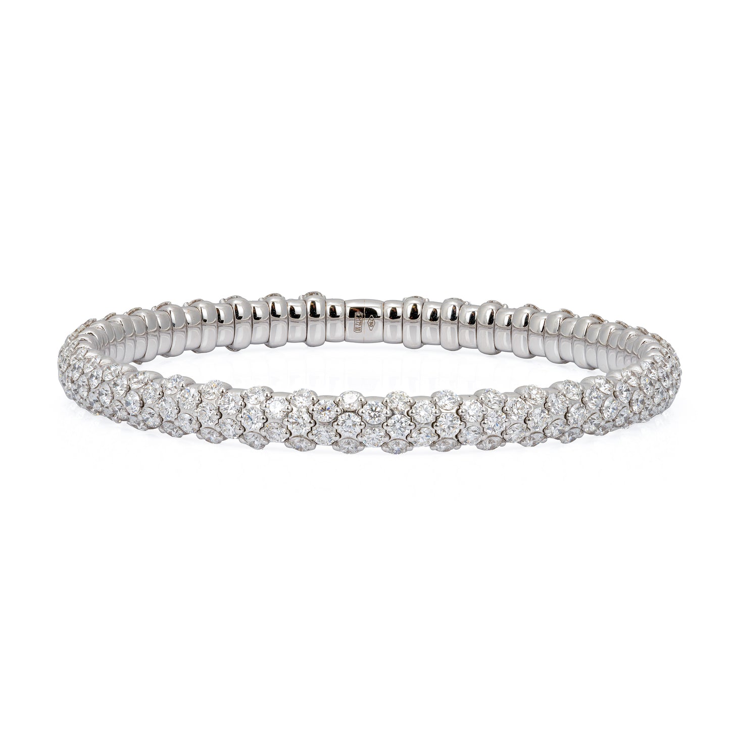 18k White Gold Diamond Stretch Bracelet