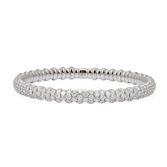 18k White Gold Diamond Stretch Bracelet
