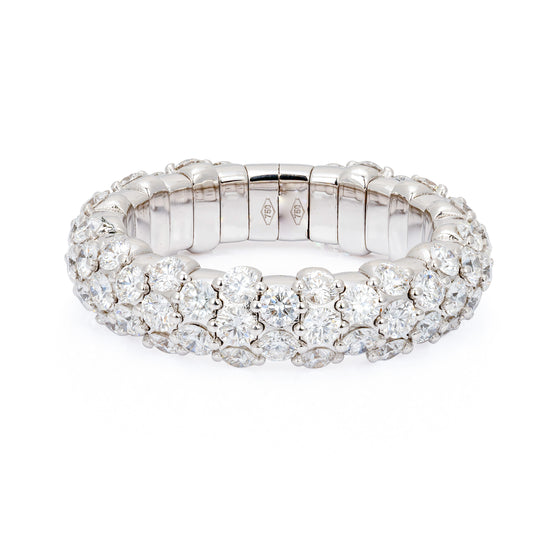 18k White Gold Diamond Stretch Ring
