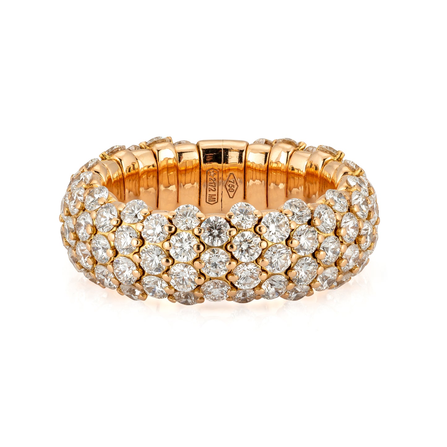 18k Yellow Gold Diamond Stretch Ring