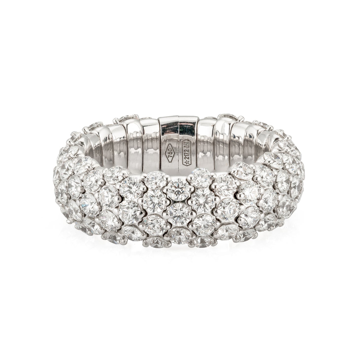 18k White Gold Diamond Stretch Ring