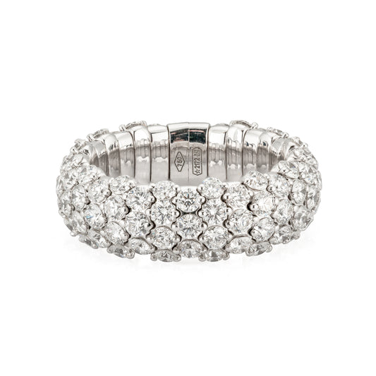 18k White Gold Diamond Stretch Ring