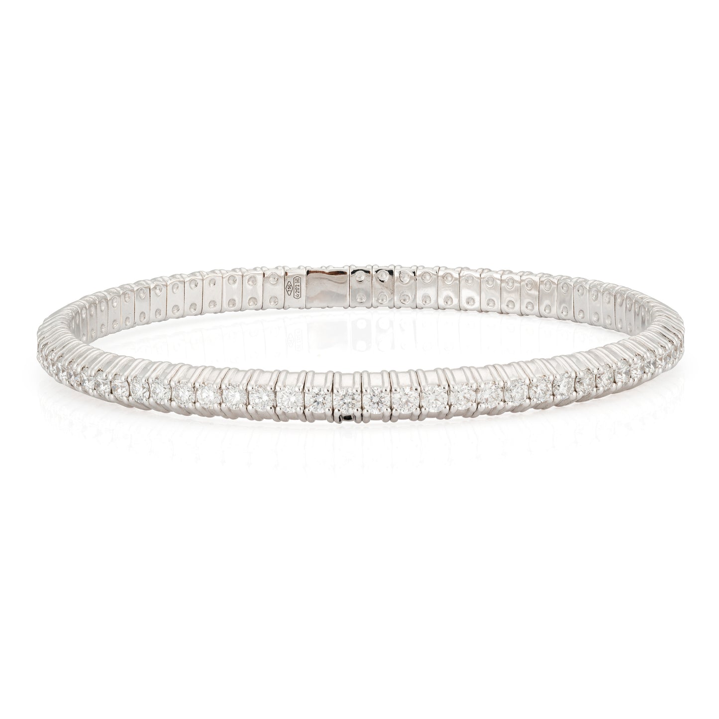18k White Gold Diamond Stretch Bracelet