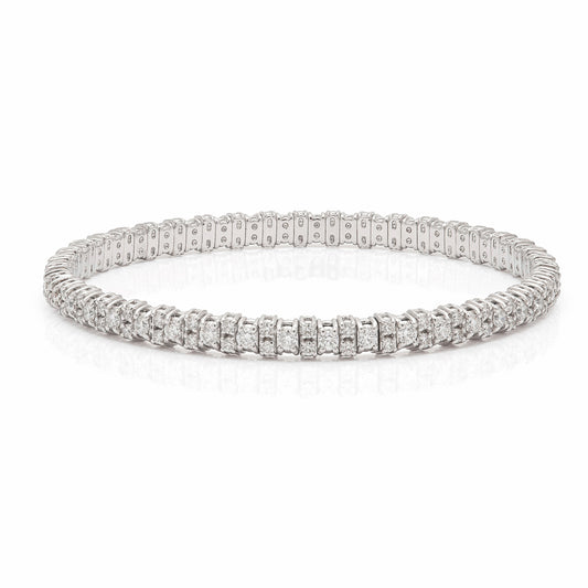 18k White Gold Diamond Stretch Bracelet