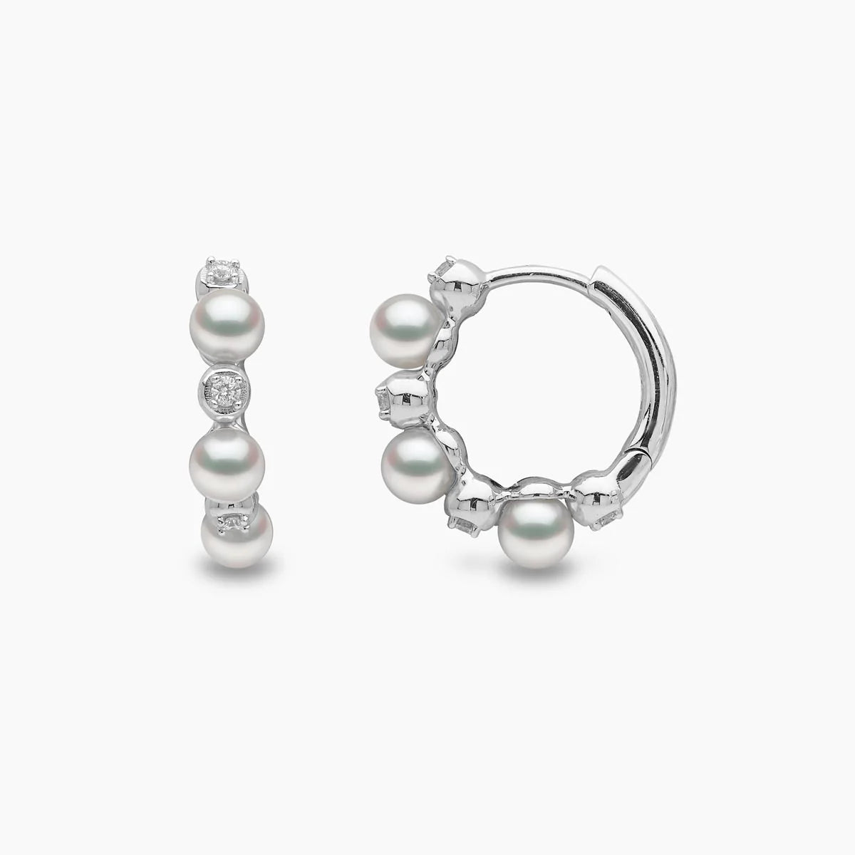 18k White Gold Hoop Earrings