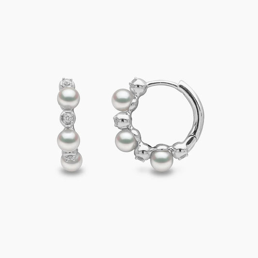 18k White Gold Hoop Earrings