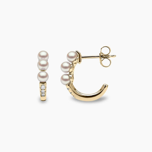 18k Yellow Hold Half Hoop Earrings
