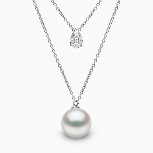 Starlight 18k White Gold South Sea Pearl and Diamond Necklace