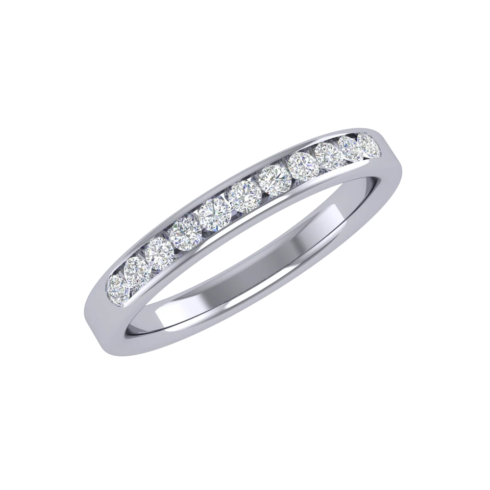 18k White Gold Diamond Band