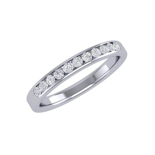 18k White Gold Diamond Band